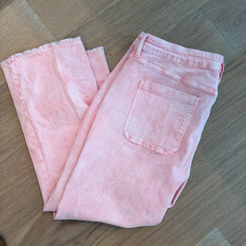 Vervet Bubblegum Blues Light Pink Crop Capris 22W - Picture 3 of 8
